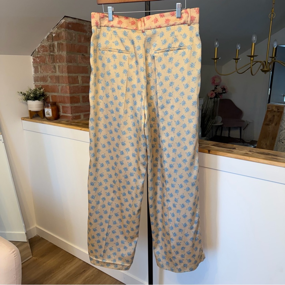 Zara PJ Inspired Two Toned Fabric Silky Pants - Picture 3 of 5